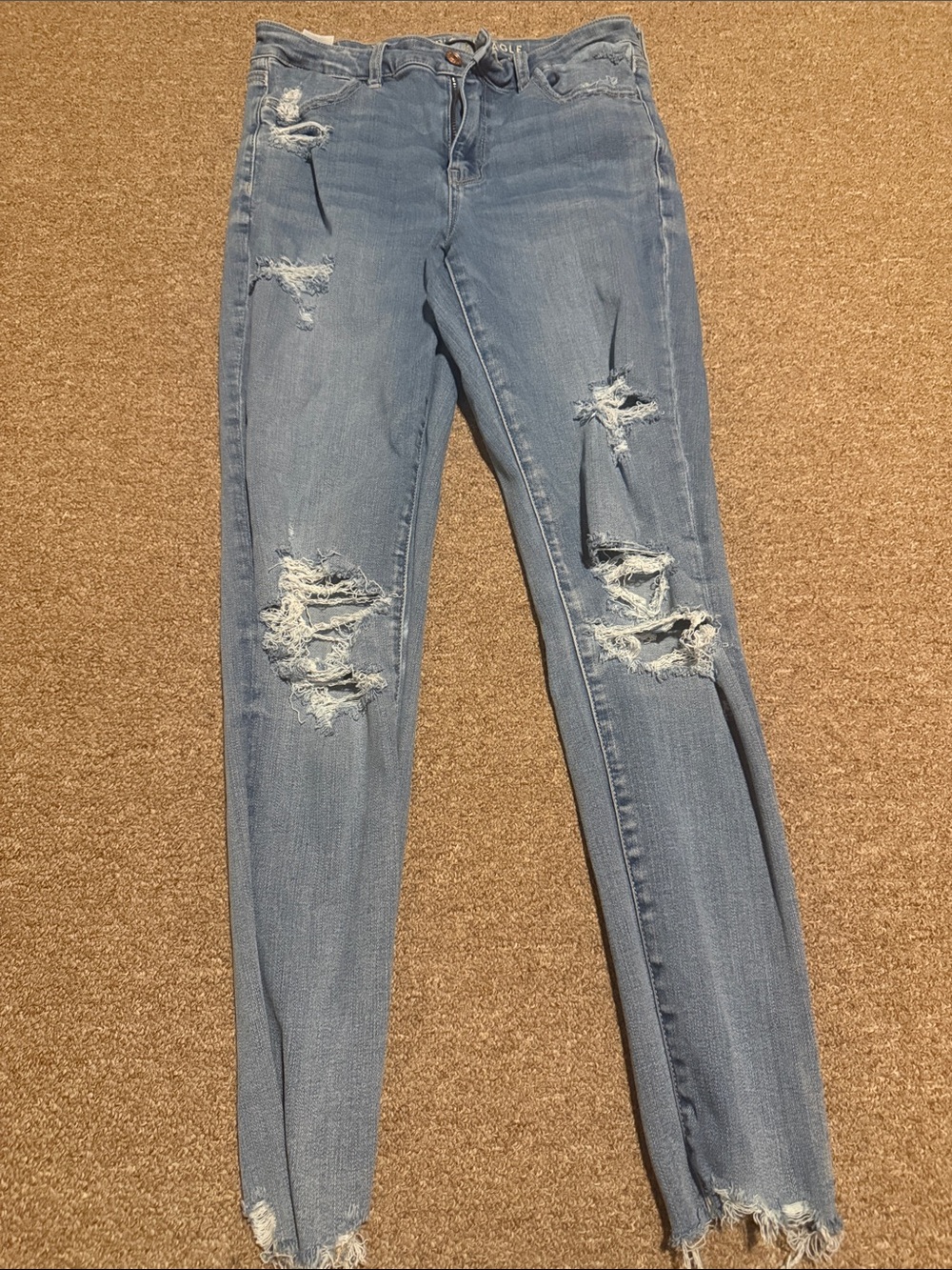 American eagle Light Blue Distressed Women's Jeans size 10